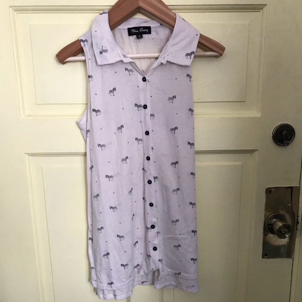 UPDATED ModCloth Zebra Print Sheer Tunic sz 12